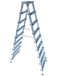 Saraylı 1209 Metal Çift Çıkışlı 9+9 Basamaklı Merdiven