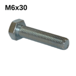 Akdeniz M6X30 Altıköşe Çelik Civata Tam Diş 8.8 Galvanizli