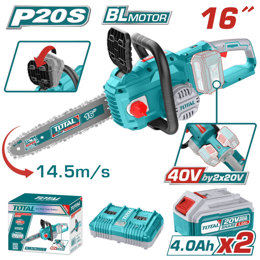 Total Li-Ion Akülü 40V Zincirli Testere TGSLI401682