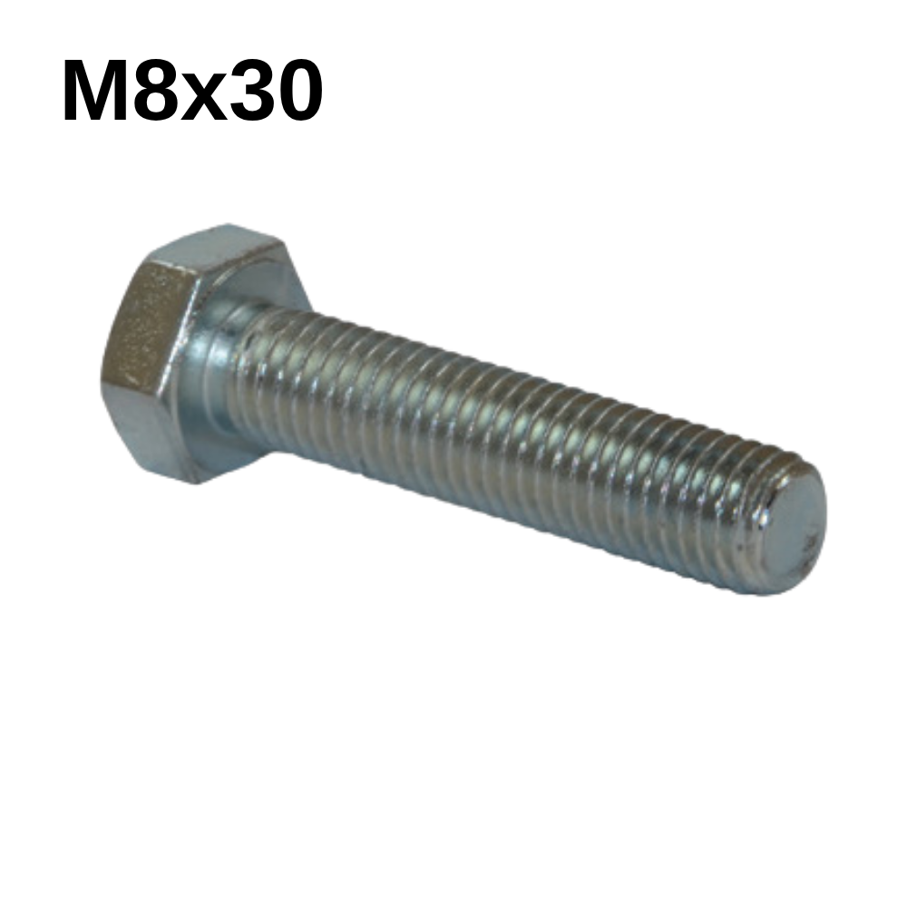 Akdeniz M8X30 Altıköşe Çelik Civata Tam Diş 8.8 Galvanizli