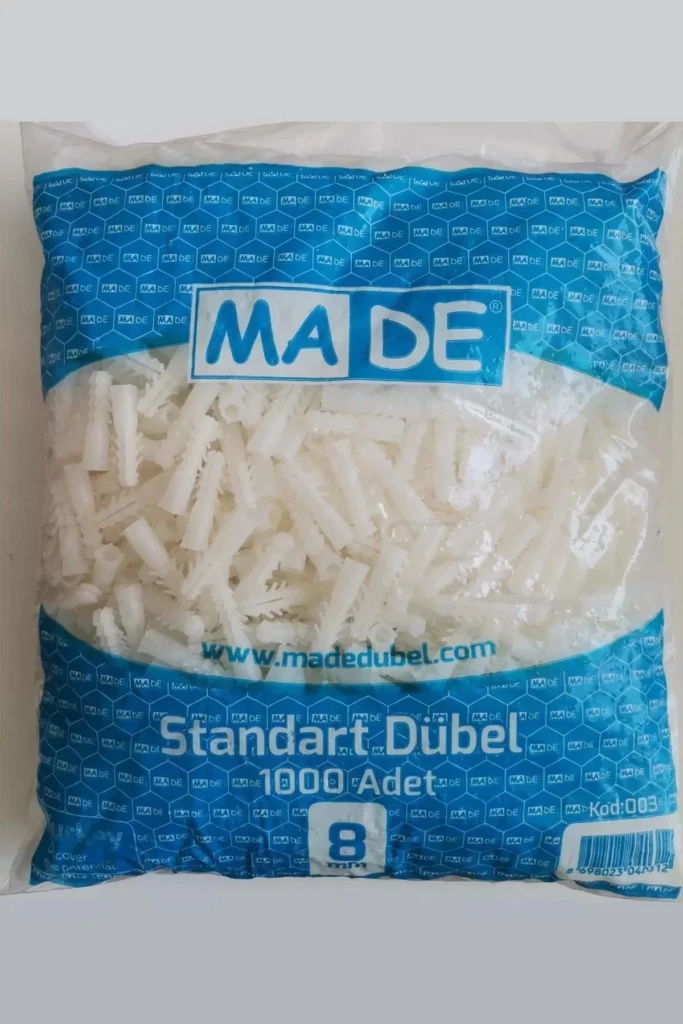 Made Plastik Dübel 8MM 500 Adet