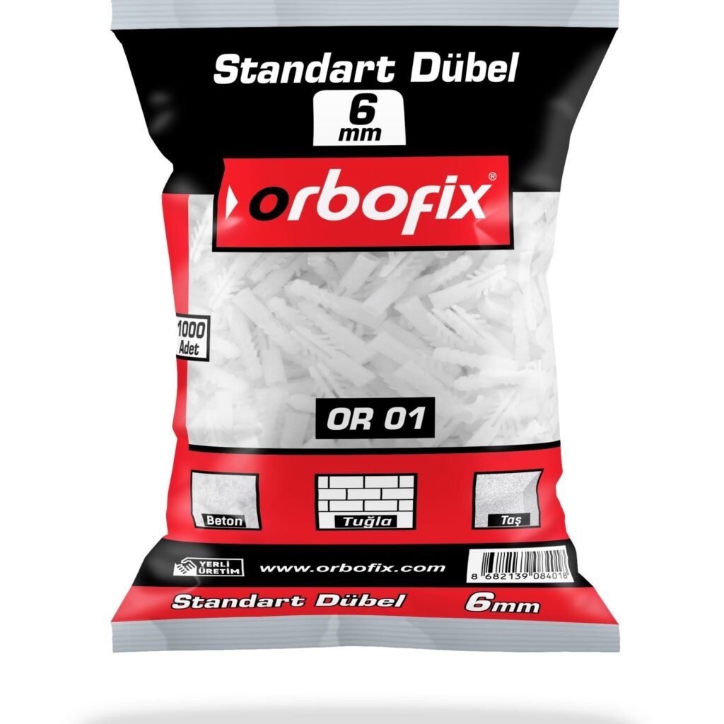 Plastik Dübel 6MM 1000'li Paket