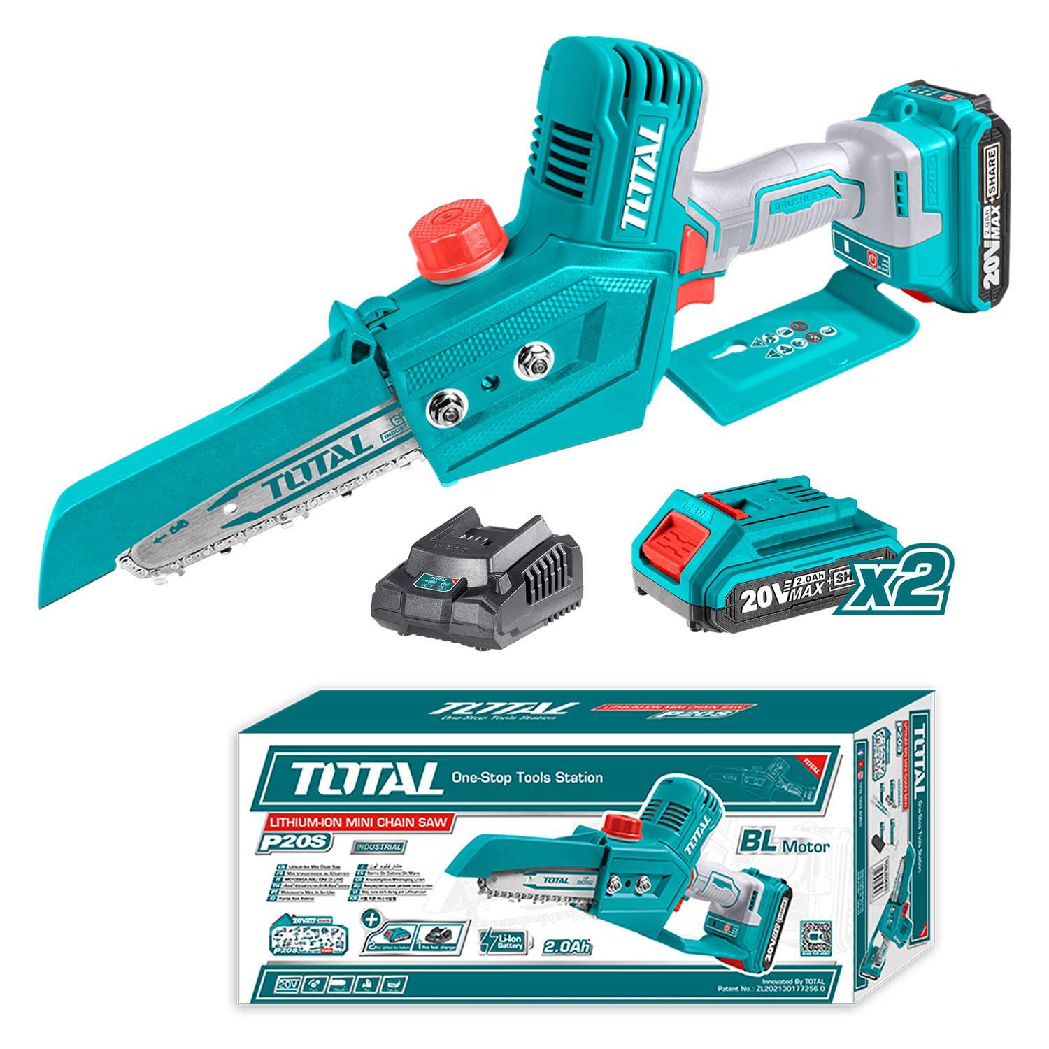 Total Li-Ion Akülü Mini Zincirli Testere - TGSLI20681
