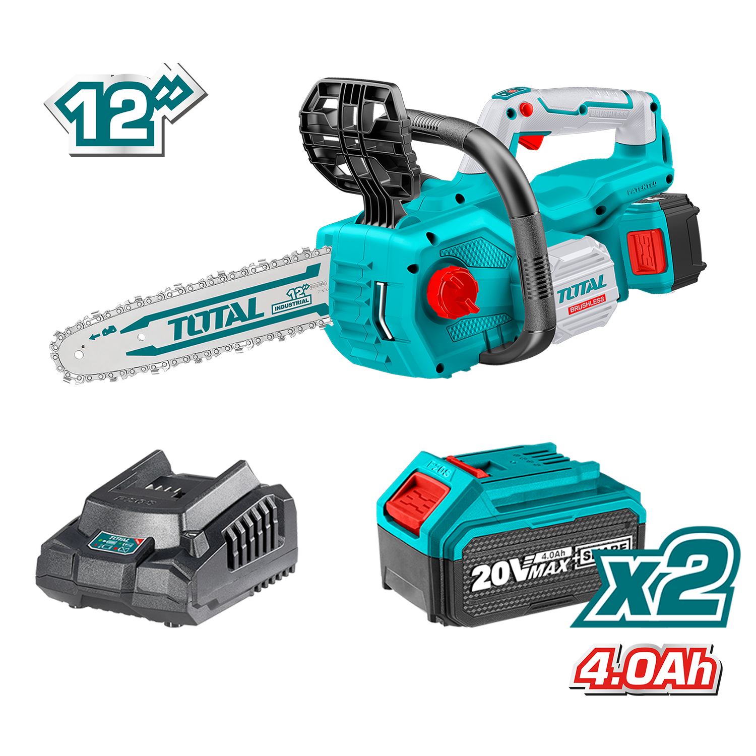 Total Li-Ion Akülü Zincirli Testere - TGSLI201286