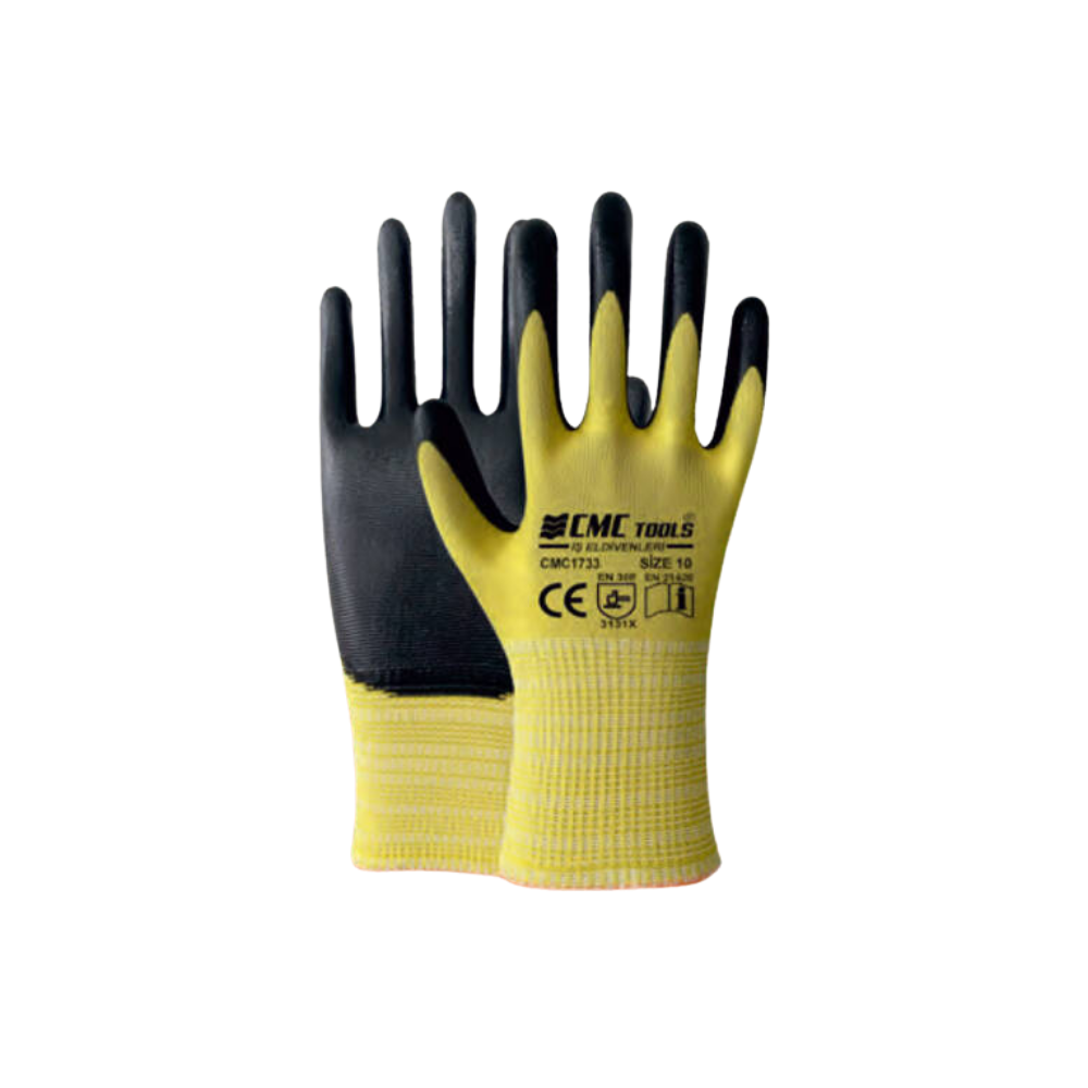CMC1733 Düz Premium Eldiven Sarı-Siyah 1/2