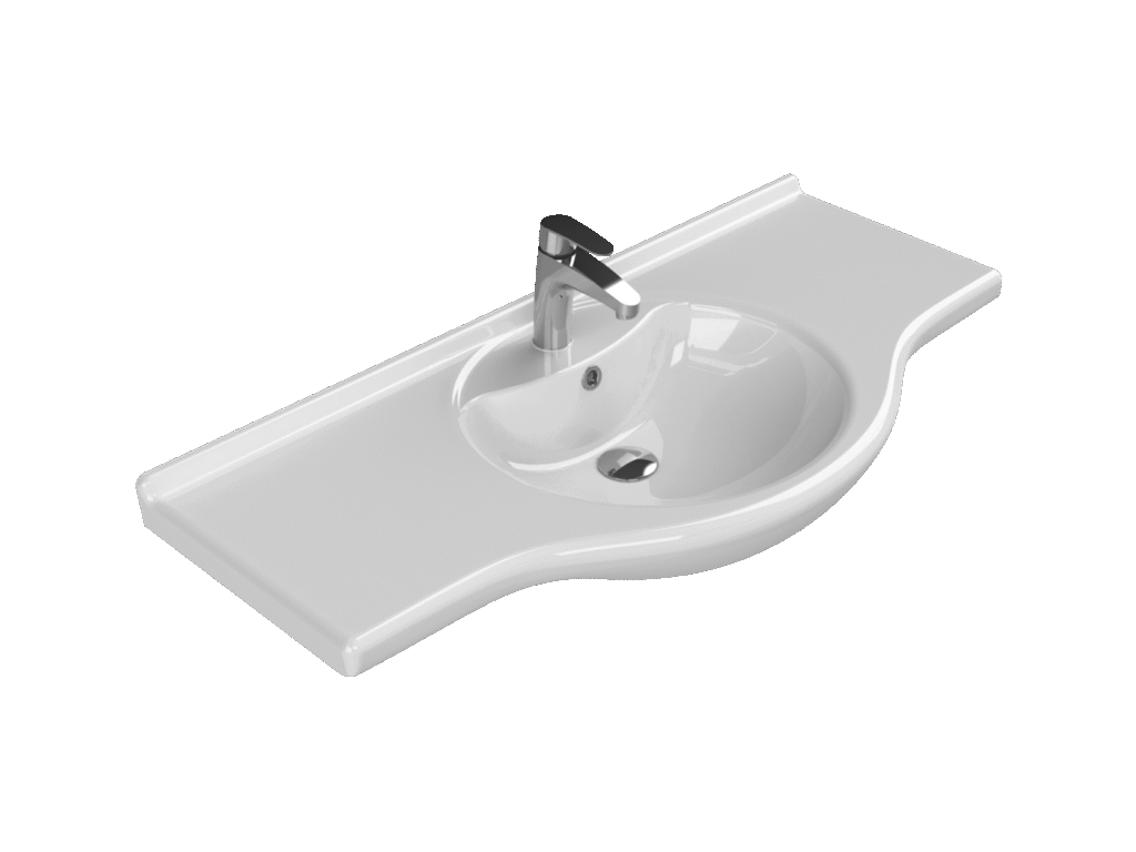 Etajerli Lavabo, Nil, 105x50 cm