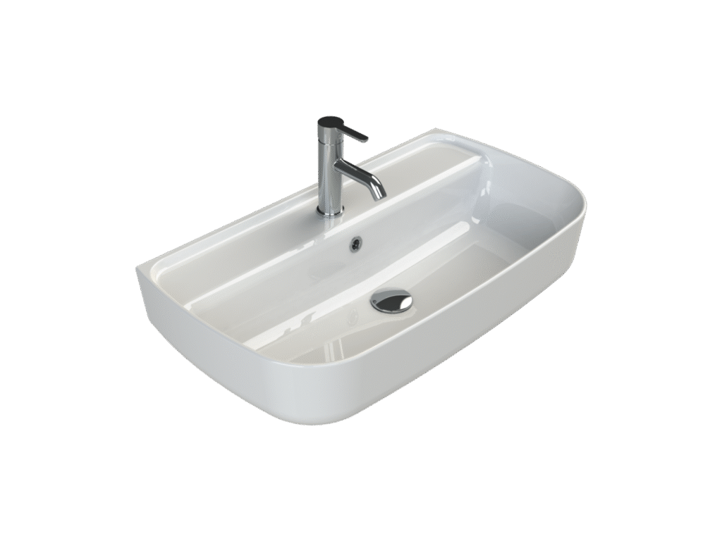 Tezgah Üstü Lavabo, Aqua 75x42 cm