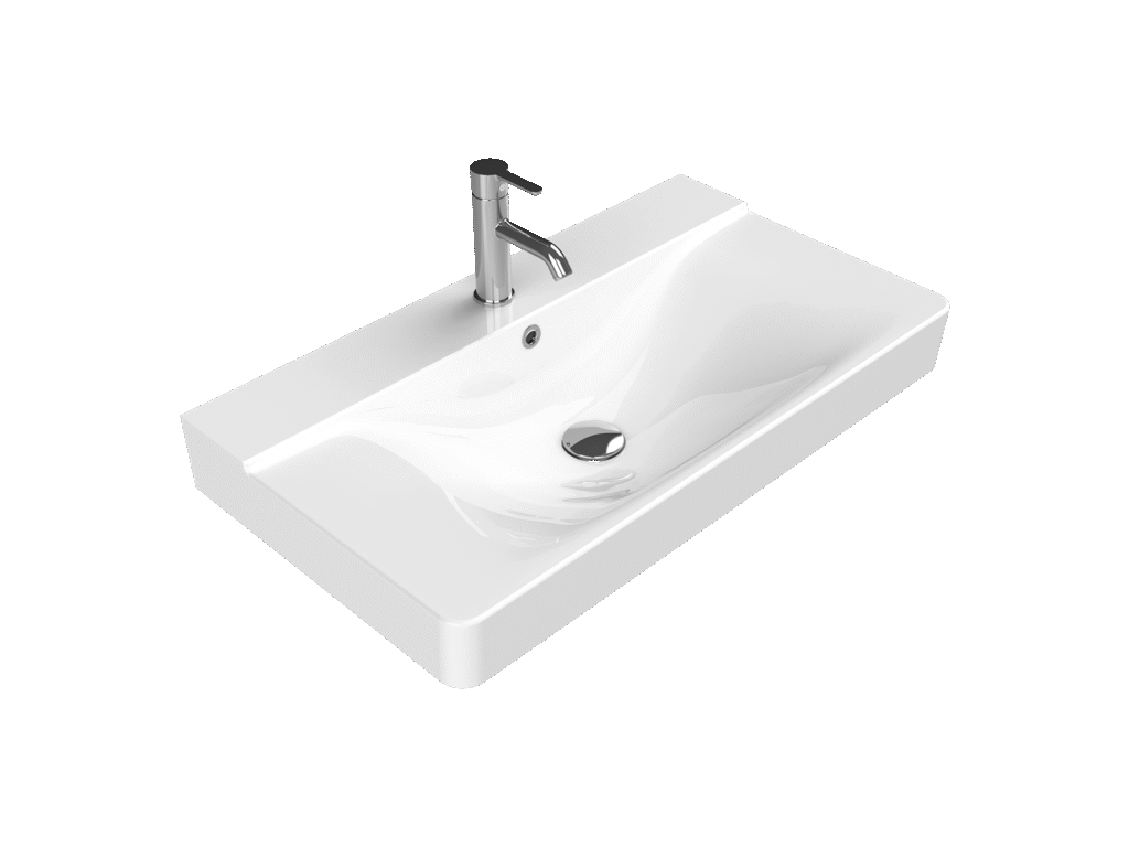 Etajerli Lavabo, Yeni Mona, 80x45 cm