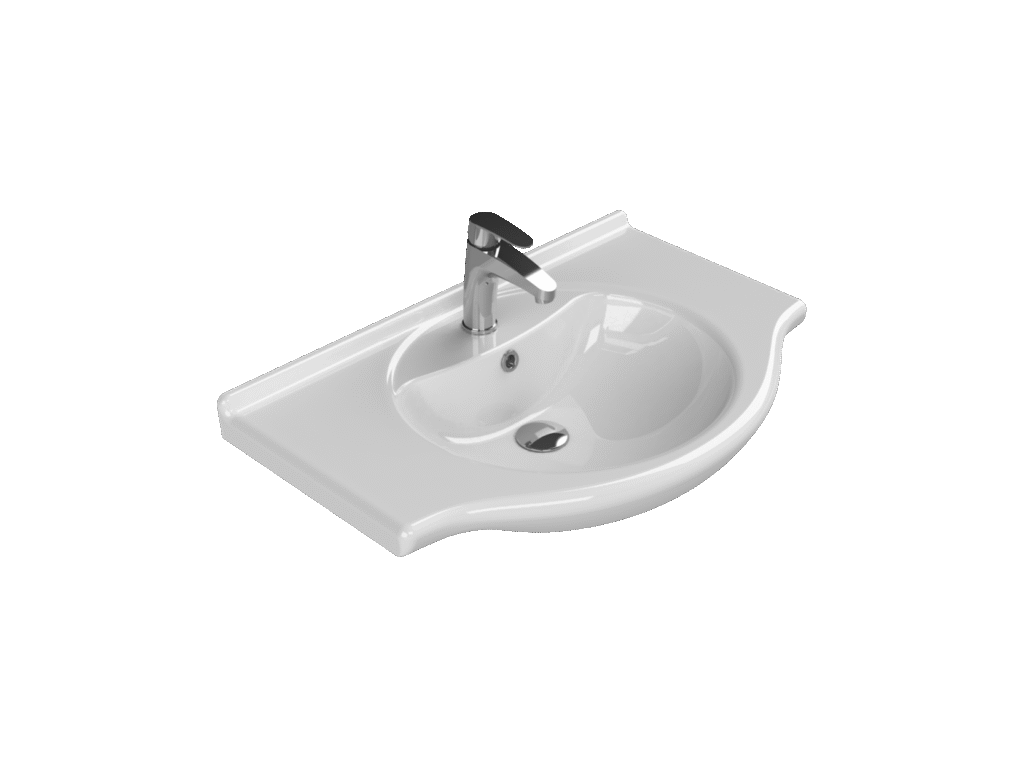 Etajerli Lavabo, Nil, 75x50 cm