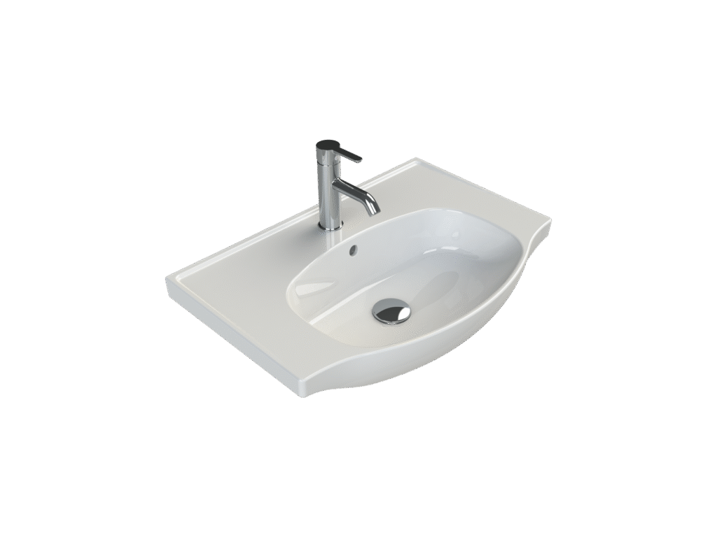 Etajerli Lavabo, Lila, 65x45 cm