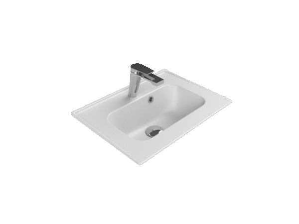 Etajerli Lavabo, Blue, 50x36 cm