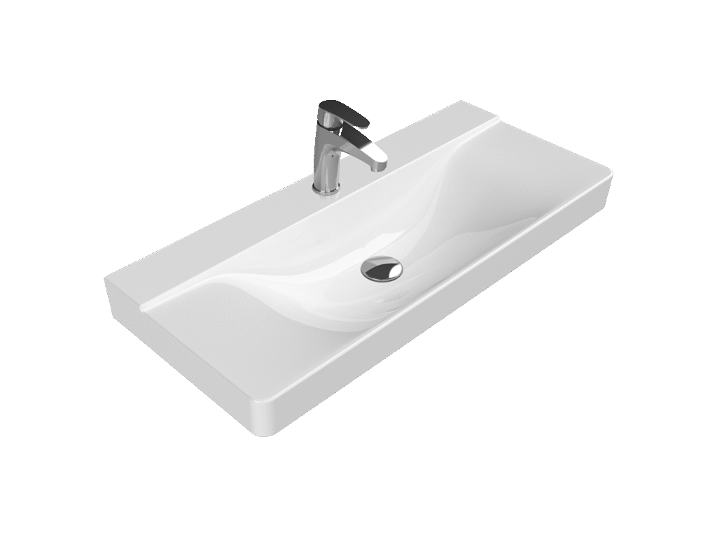 Etajerli Lavabo, Yeni Mona, 100x45 cm