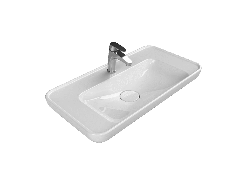 Tezgah Üstü Lavabo, Lal, 80x42 cm