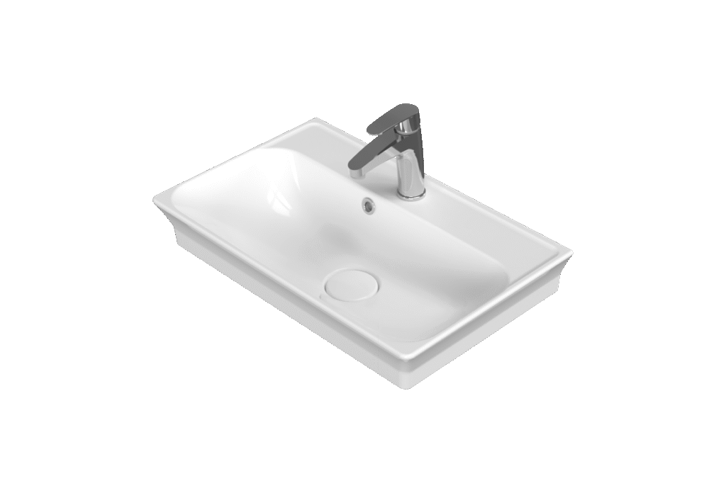 Etajerli Lavabo, Blue, 60x38 cm