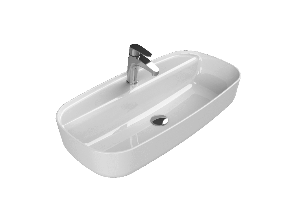 Tezgah Üstü Lavabo, Aqua, 80x40 cm