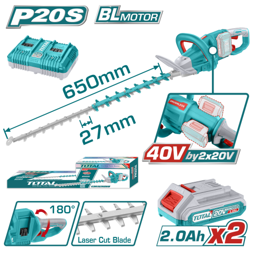 Total THTLI400282 LI-ION AKÜLÜ 40V ÇİT KESME MAKİNESİ