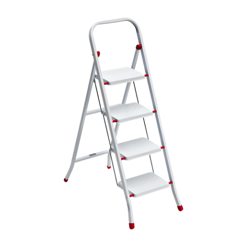 Saraylı 1634 Pratik Metal 4 Basamaklı Merdiven - Siyah