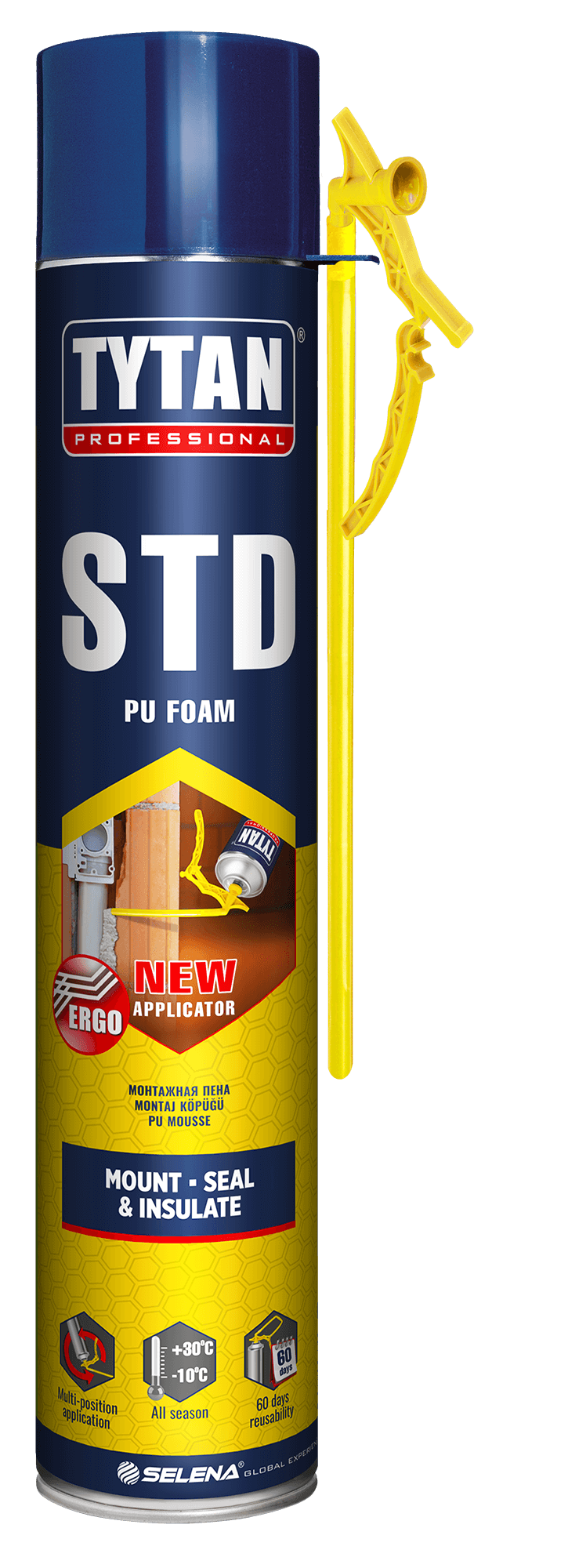 Tytan STD Pipetli Köpük Montaj Isı ve Ses Yalıtımı 750 ml