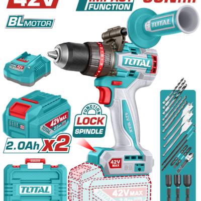 Total TIDLI429982E Li-Ion Akülü 42V Darbeli Matkap
