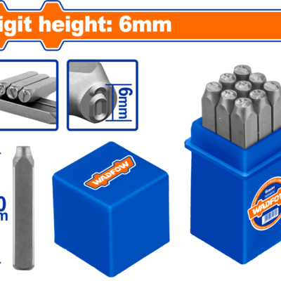 Total WCC9596 Wadfow Rakam Zımba Seti 6MM