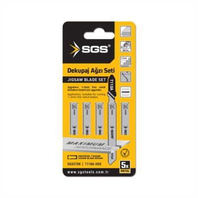 SGS2706 Dekupaj Ağzı Metal T118 A 5'li Set