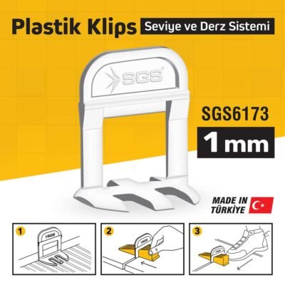 SGS6173 1 MM Derz Seviye Tespit Klipsi (PK/100 ADET)