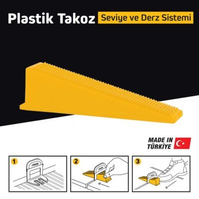 SGS6176 Derz Seviye Tespit Klips Takozu (PK/100 ADET) Sarı