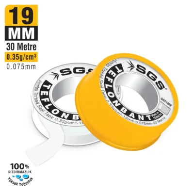 SGS1202 Teflon Bant Jumbo 19 MM x 30 M x 0,35 GR