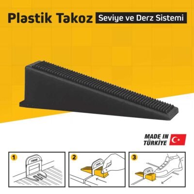 SGS6167 Derz Seviye Tespit Klips Takozu (PK/100 ADET) Siyah