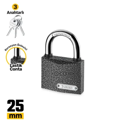 SGS1321 Asma Kilit Gri Boyalı 25 MM