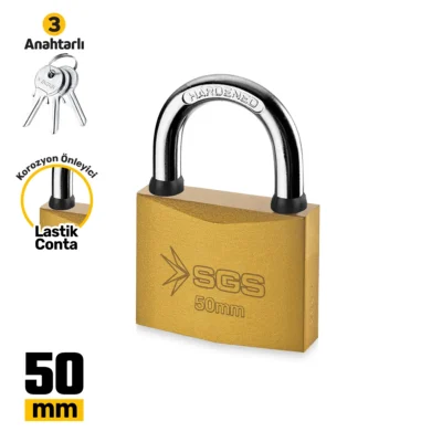 SGS1344 Asma Kilit Sarı Boyalı 50 MM