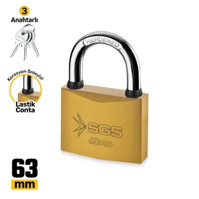 SGS1345 Asma Kilit Sarı Boyalı 63 MM