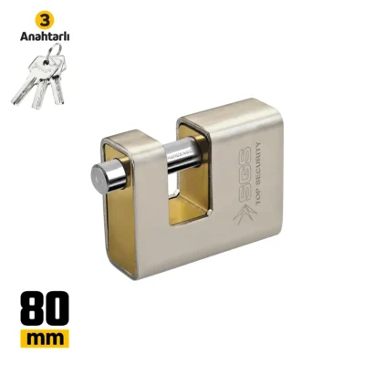 SGS1371 Asma Kilit Kayar Milli Çelik Korumalı 80 MM