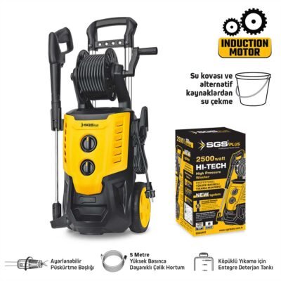 SGS5401 Yüksek Basınçlı Yıkama Makinası 2500 Watt 170 BAR İndüksiyon Motor