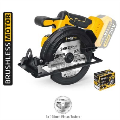 SGS5541B Akülü Sunta Kesme Makinesi 165 MM (Kömürsüz Motor) (Solo Makina)