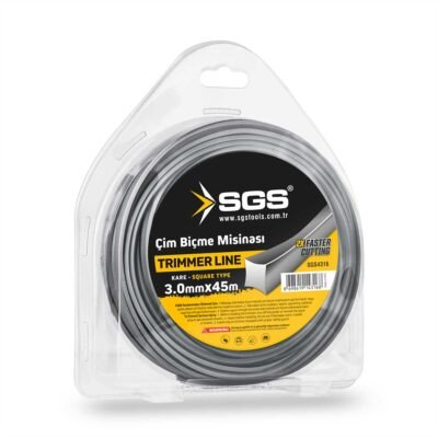 SGS4316 Tırpan Misinası 3.0 MM 45 MT Kare (Gri)