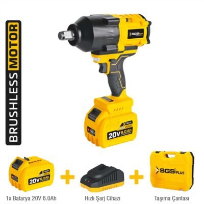 SGS5504 Darbeli Somun Sıkma Seti 1200 NM Tork 3/4” 1x6.0 AH (Kömürsüz Motor)