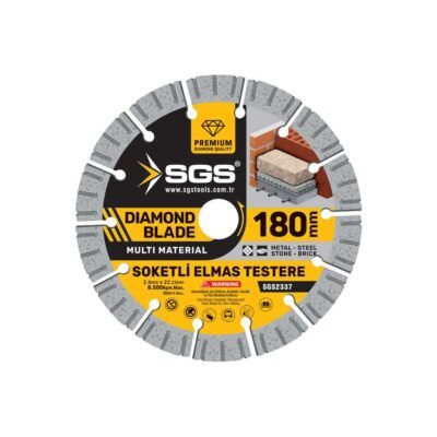 SGS2337 Soketli Elmas Testere Multi-Material Kesici 180 MM