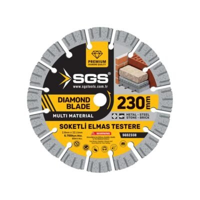 SGS2338 Soketli Elmas Testere Multi-Material Kesici 230 MM