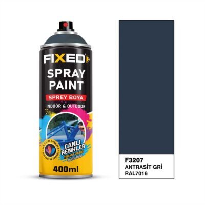 Fixed F3207 SGS Sprey Boya Akrilik - Antrasit Gri (RAL7016) 320 GR 400 ML