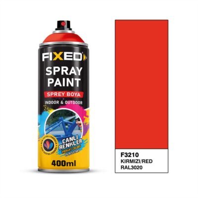 Fixed F3210 SGS Sprey Boya Akrilik - Trafik Kırmızı (RAL3020) 320 GR 400 ML
