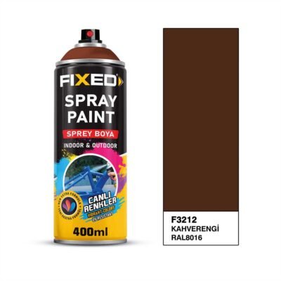 Fixed F3212 SGS Sprey Boya Akrilik - Kahverengi (RAL8016) 320 GR 400 ML