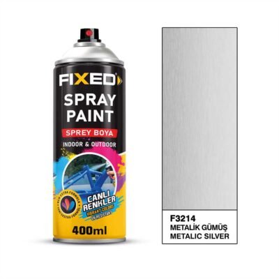 Fixed F3214 SGS Sprey Boya Akrilik - Metalik Gümüş Efekt 320 GR 400 ML