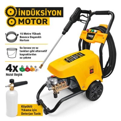 SGS5403 Endüstriyel Yüksek Basınçlı Yıkama Makinası 2200 Watt 130 BAR İndüksiyon Motor
