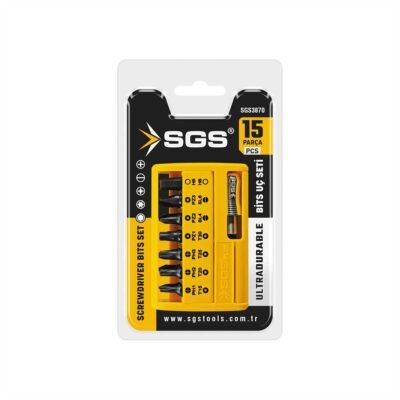 SGS3870 Bits Uç ve Hızlı Adaptör Seti 15 Parça Sand-Pro Series