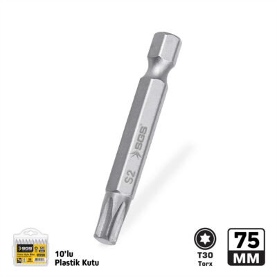 SGS3932 Torx Uçlu Bits S2 T30 75 MM Sand-Pro Series