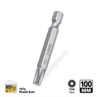 SGS3933 Torx Uçlu Bits S2 T30 100 MM Sand-Pro Series