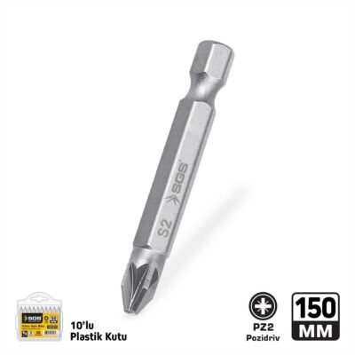 SGS3946 Pozidriv Uçlu Bits S2 PZ2X150 MM Sand-Pro Series