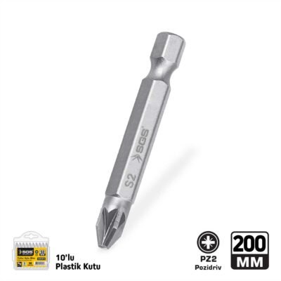 SGS3947 Pozidriv Uçlu Bits S2 PZ2X200 MM Sand-Pro Series