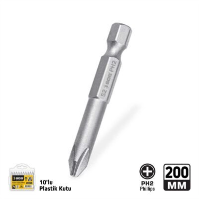 SGS3974 Yıldız Uçlu Bits Tornalı S2 PH2X200 MM Sand-Pro Series